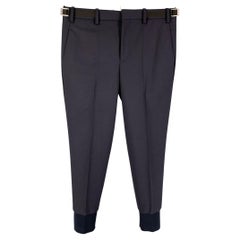 NEIL BARRETT Size 30 Navy Wool Blend Side Tabs Dress Pants