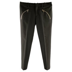 NEIL BARRETT Größe 32 Schwarz Reißverschlusstasche Polyestermischung Skinny Hose