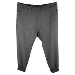 NEIL BARRETT Size 38 Charcoal Wool Blend Elastic Waistband Casual Pants