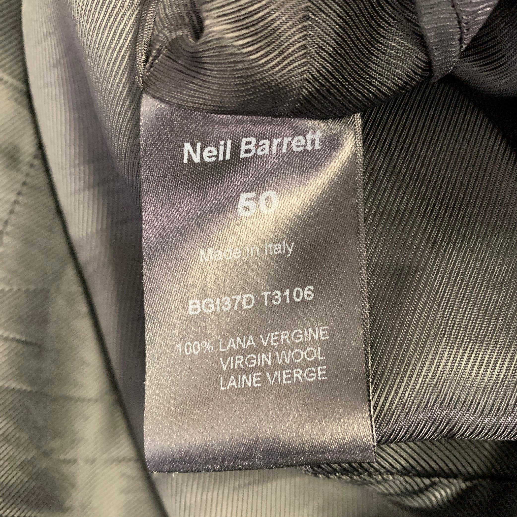 NEIL BARRETT Size 40 Black Grey Pinstripe Wool Ombre Effect Slim Fit Sport Coat For Sale 5