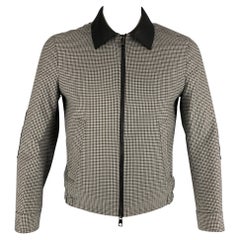 NEIL BARRETT Size 42 Grey Black Checkered Zip Up Jacket