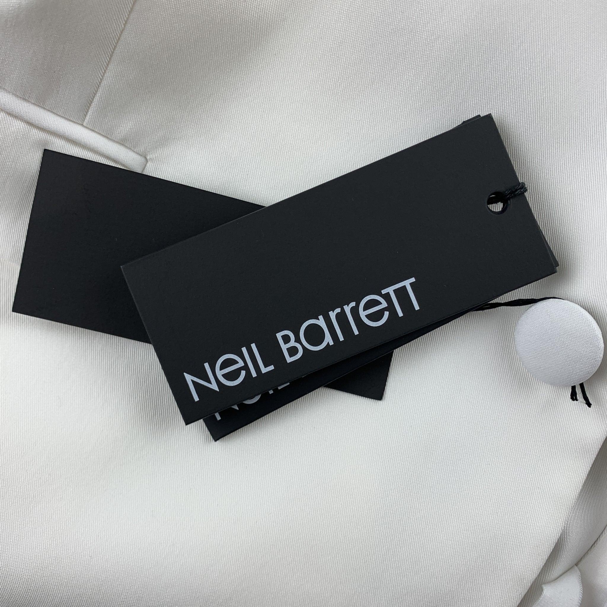 NEIL BARRETT Size 42 White Tencel Blend Peak Lapel Sport Coat For Sale 2