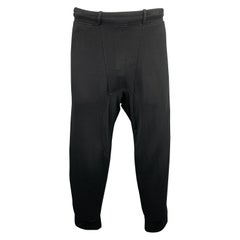 NEIL BARRETT Size L Black Viscose Drop-Crotch Casual Pants