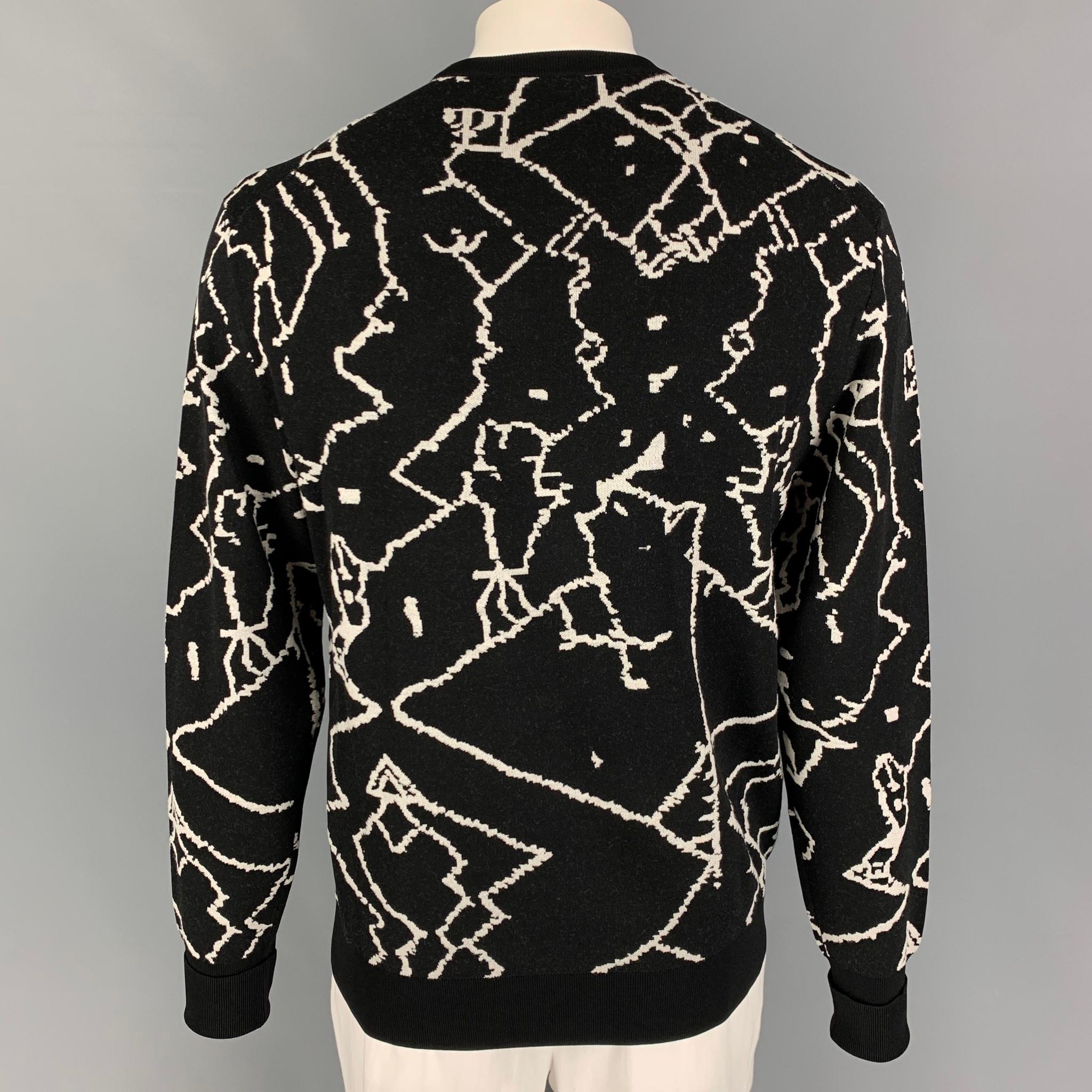 black and white abstract sweater