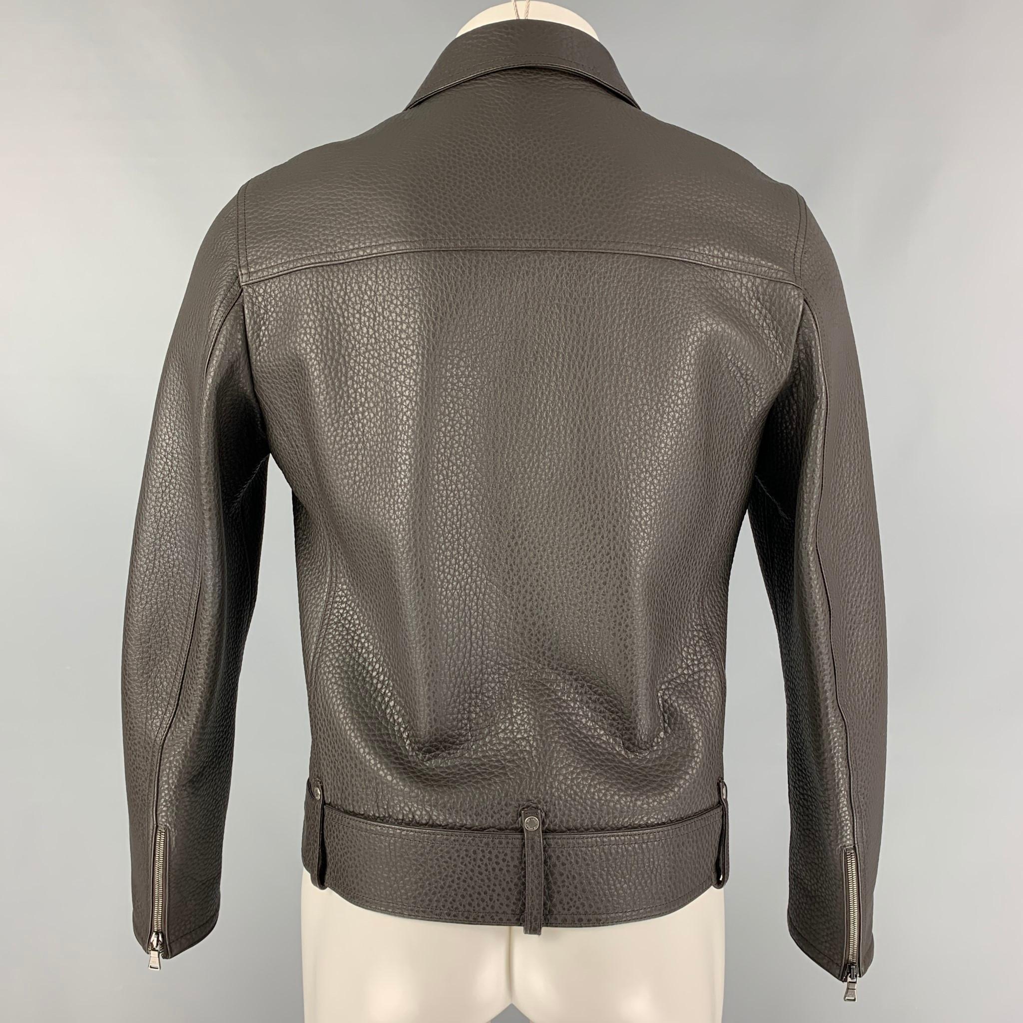 pebble leather jacket