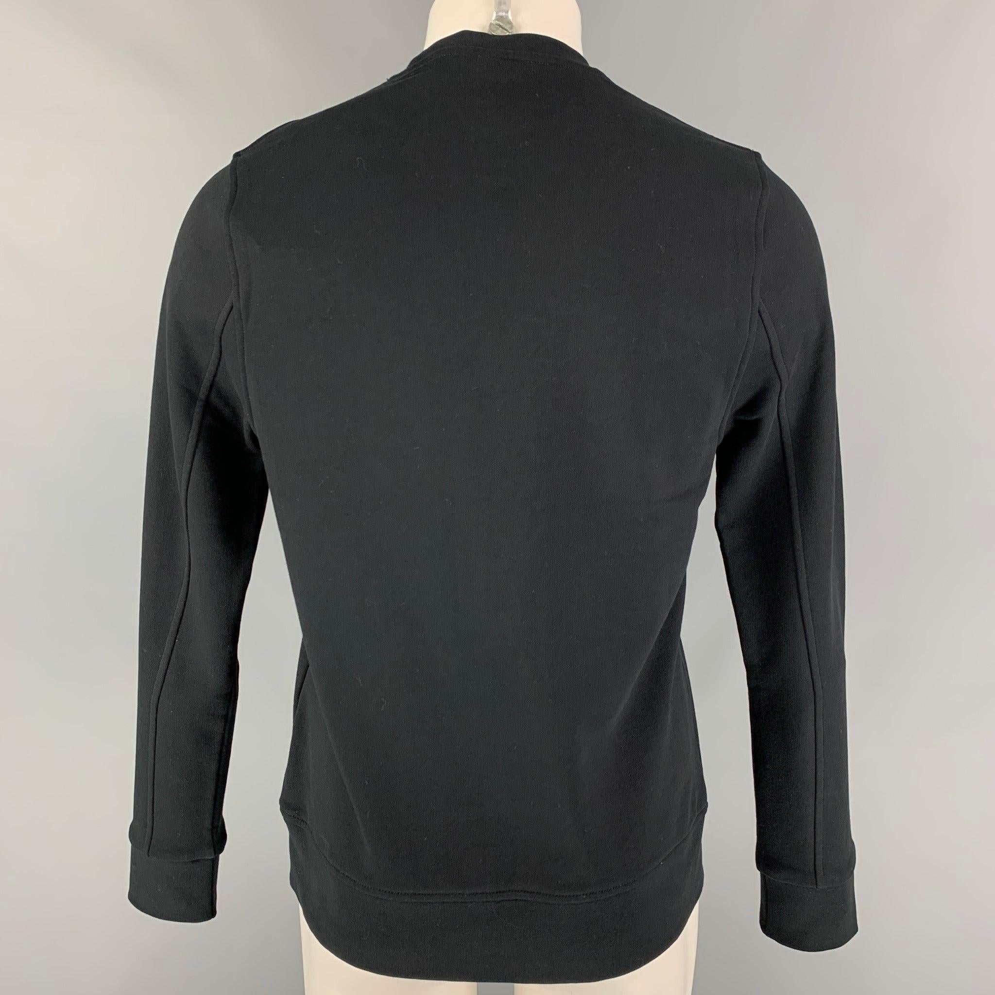 NEIL BARRETT Size S Black Red Man-Tastic Graphic Viscose Crew-Neck Sweatshirt In Good Condition For Sale In San Francisco, CA