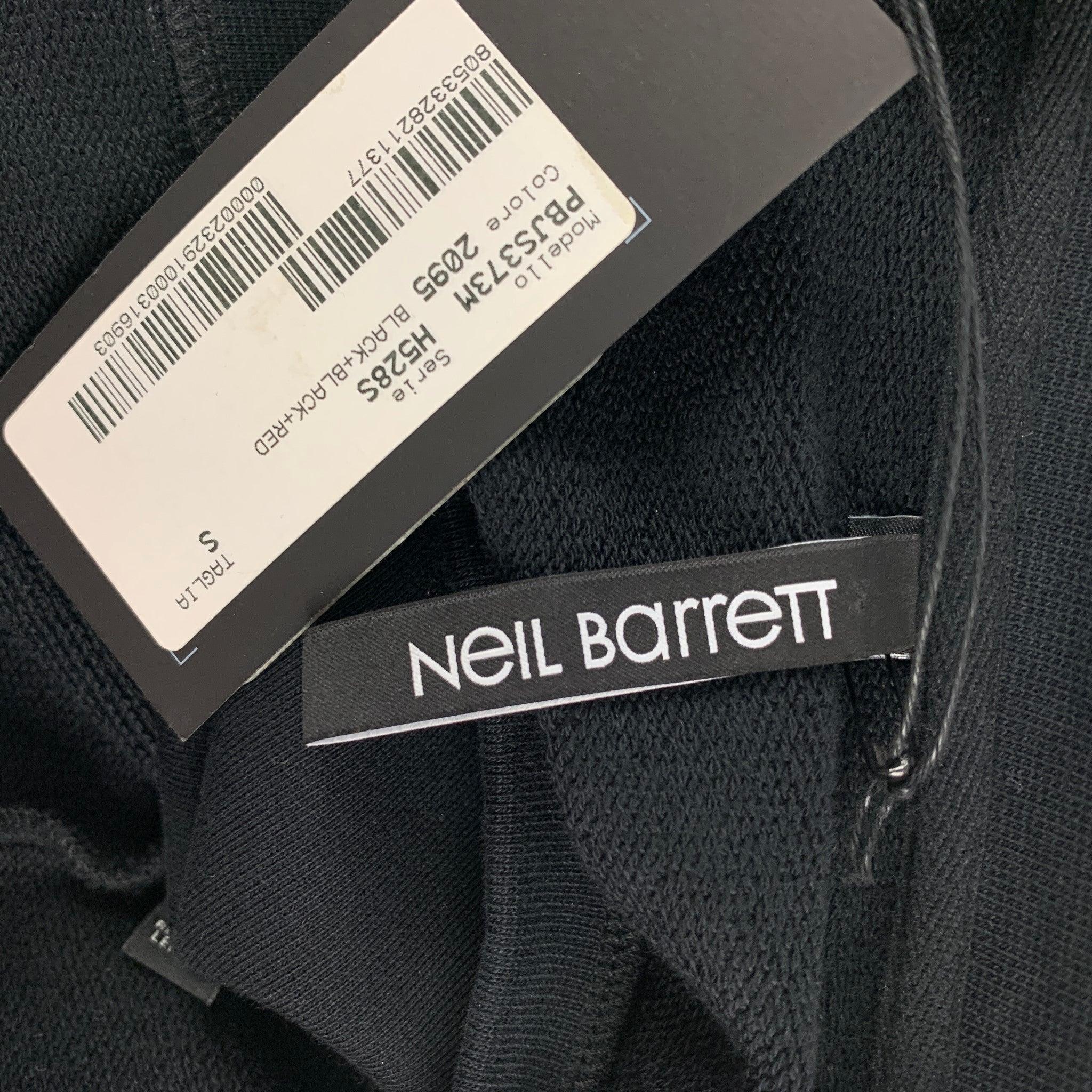 NEIL BARRETT Size S Black Red Man-Tastic Graphic Viscose Crew-Neck Sweatshirt For Sale 3