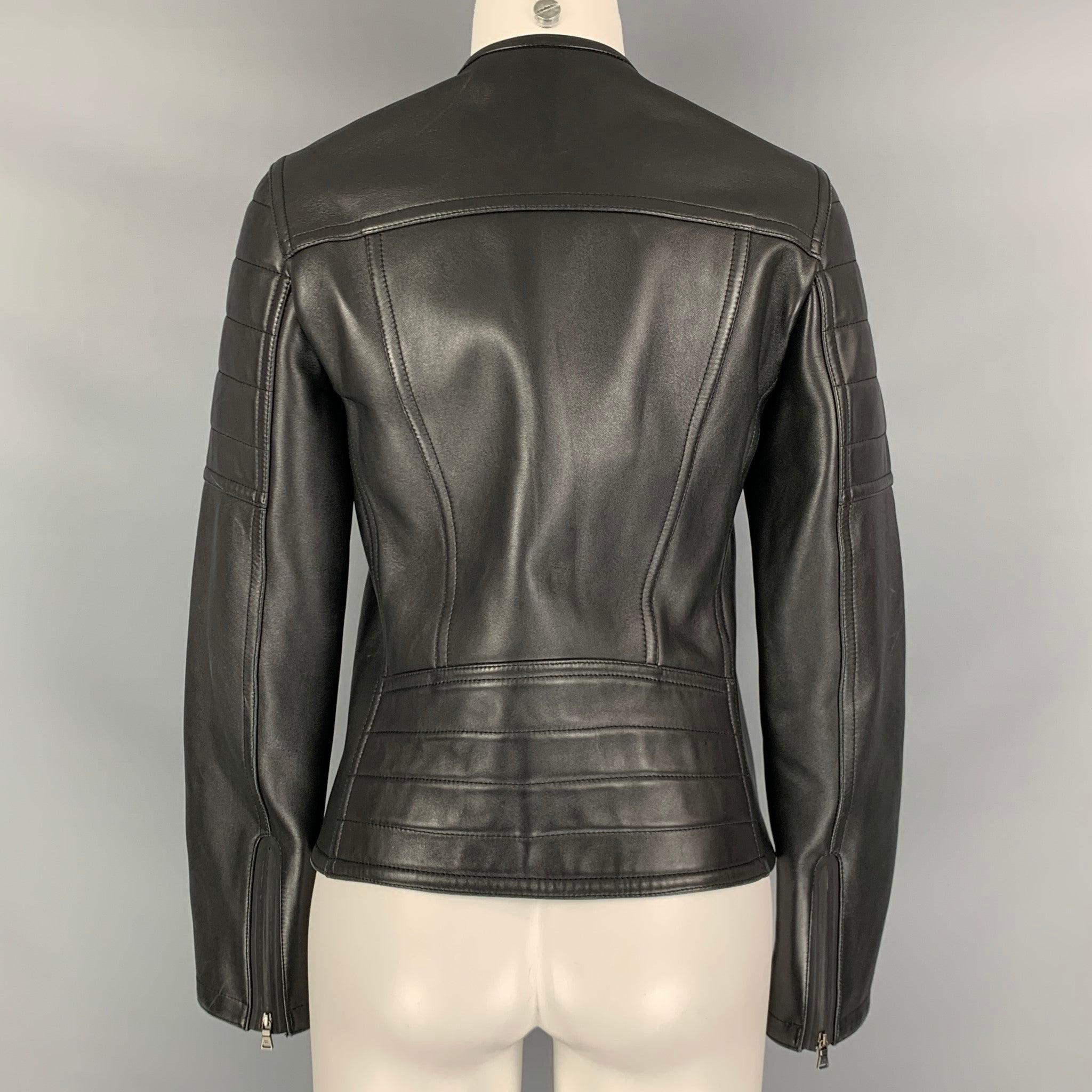 NEIL BARRETT Size S Black Zip Up Jacket In Good Condition For Sale In San Francisco, CA