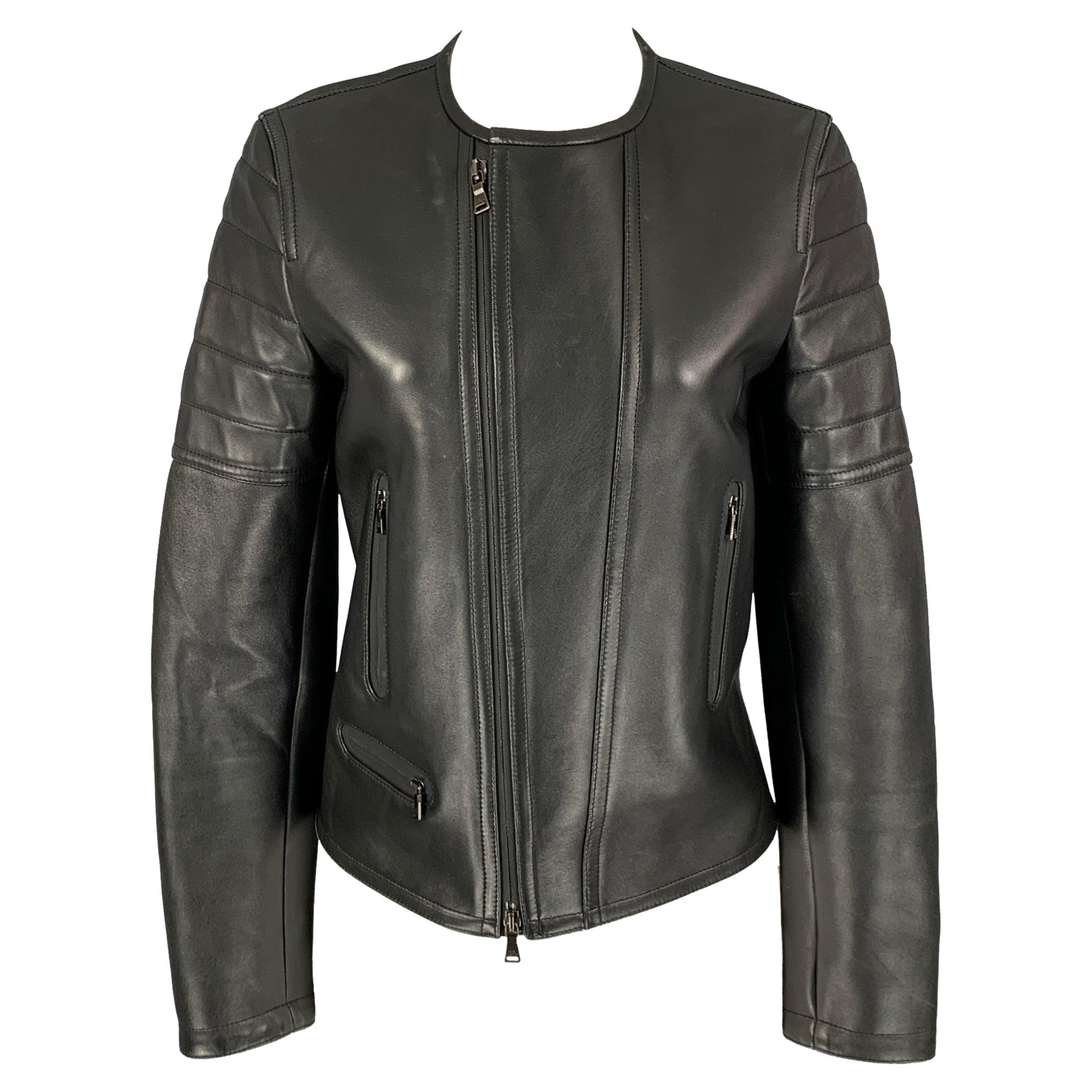 NEIL BARRETT Giacca nera con zip taglia S