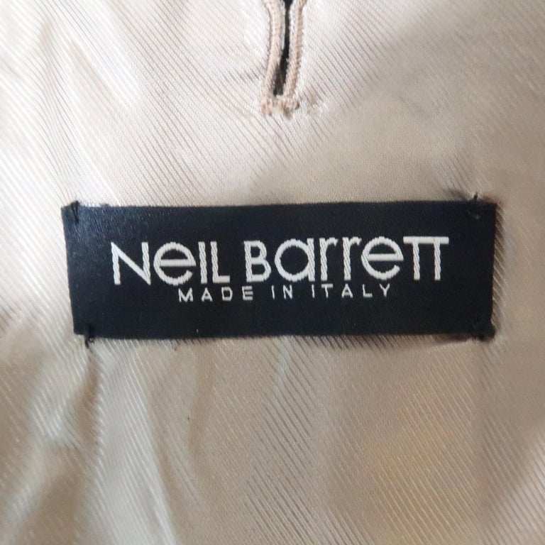 NEIL BARRETT XL Camel Solid Wool Notch Lapel Sport Coat For Sale 1