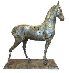 Etrius 13/18 (bronze sculpture, verdigris finish, horse, equine, elegant)