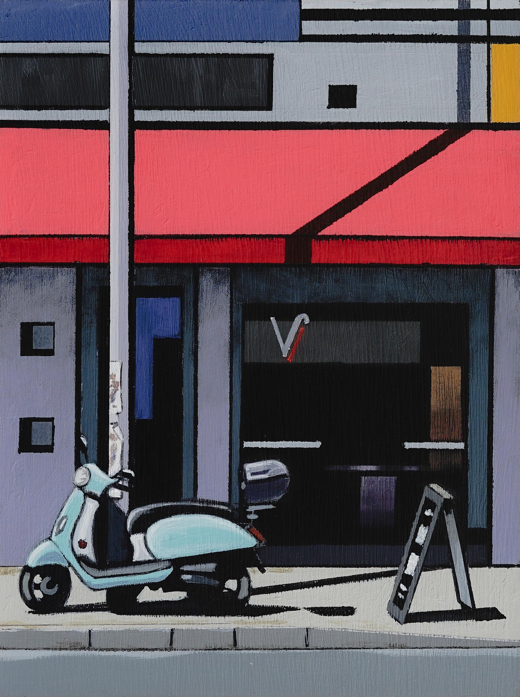 „Berlin“ (2023) von Neil Douglas, Original Öl-Stadtlandschaftsgemälde in Öl