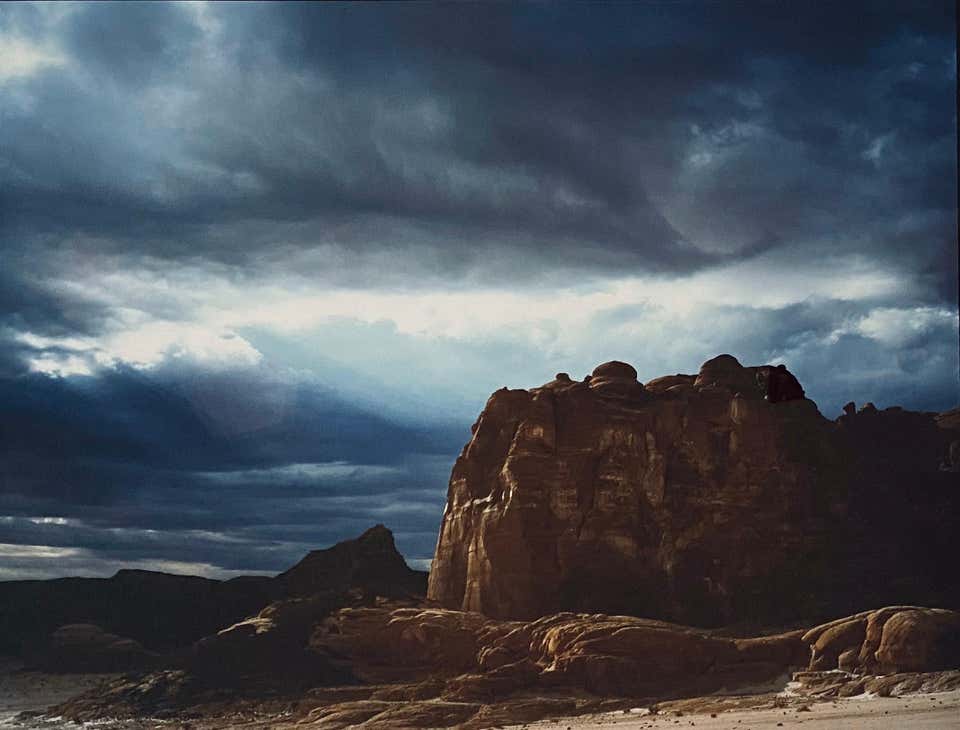 Jebel Zakuf, Sinai Vintage Color Photo Israeli Signed Cibachrome Photograph