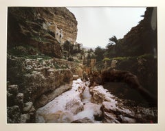 Grande photographie en couleur de la monastère de St George Wadi Kelt, photo de paysage israélienne