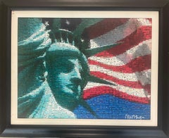 “Statue and flag”