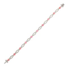 Neil Joseph Diamond Pink Sapphire Gold Bracelet
