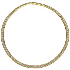 Neil Joseph Diamond Two-Tone Gold Collar Eternity Necklace