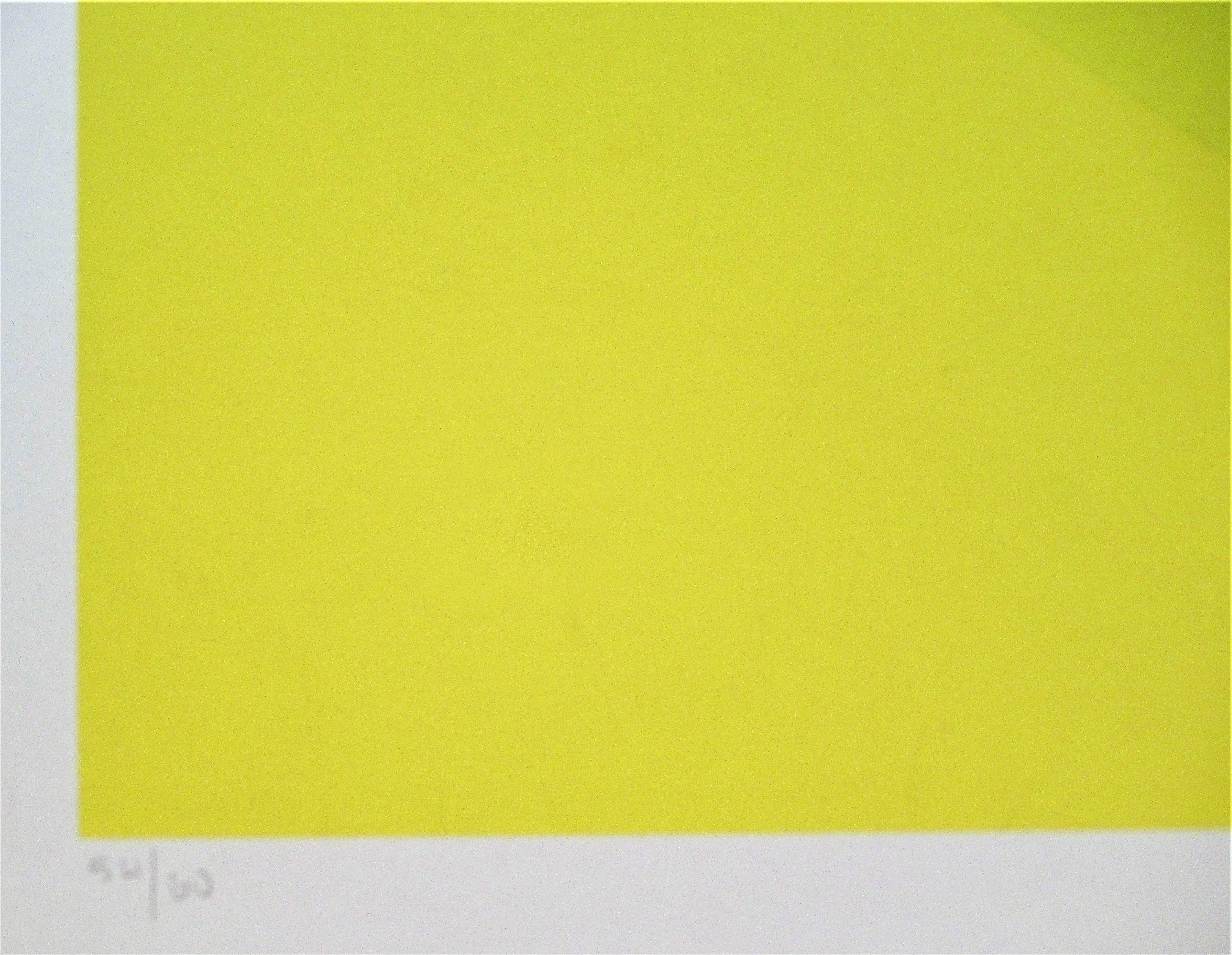 Vertigo I-3 - Yellow Abstract Print by Neil Korpi