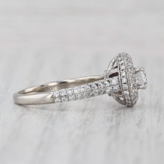 Neil Lane's 1.37ctw Runde Diamant Halo Verlobungsring 14k Weißgold Größe 7