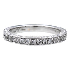 Neil Lane 14 Karat White Gold 0.35ct Diamond Half-Way Wedding Band Ring