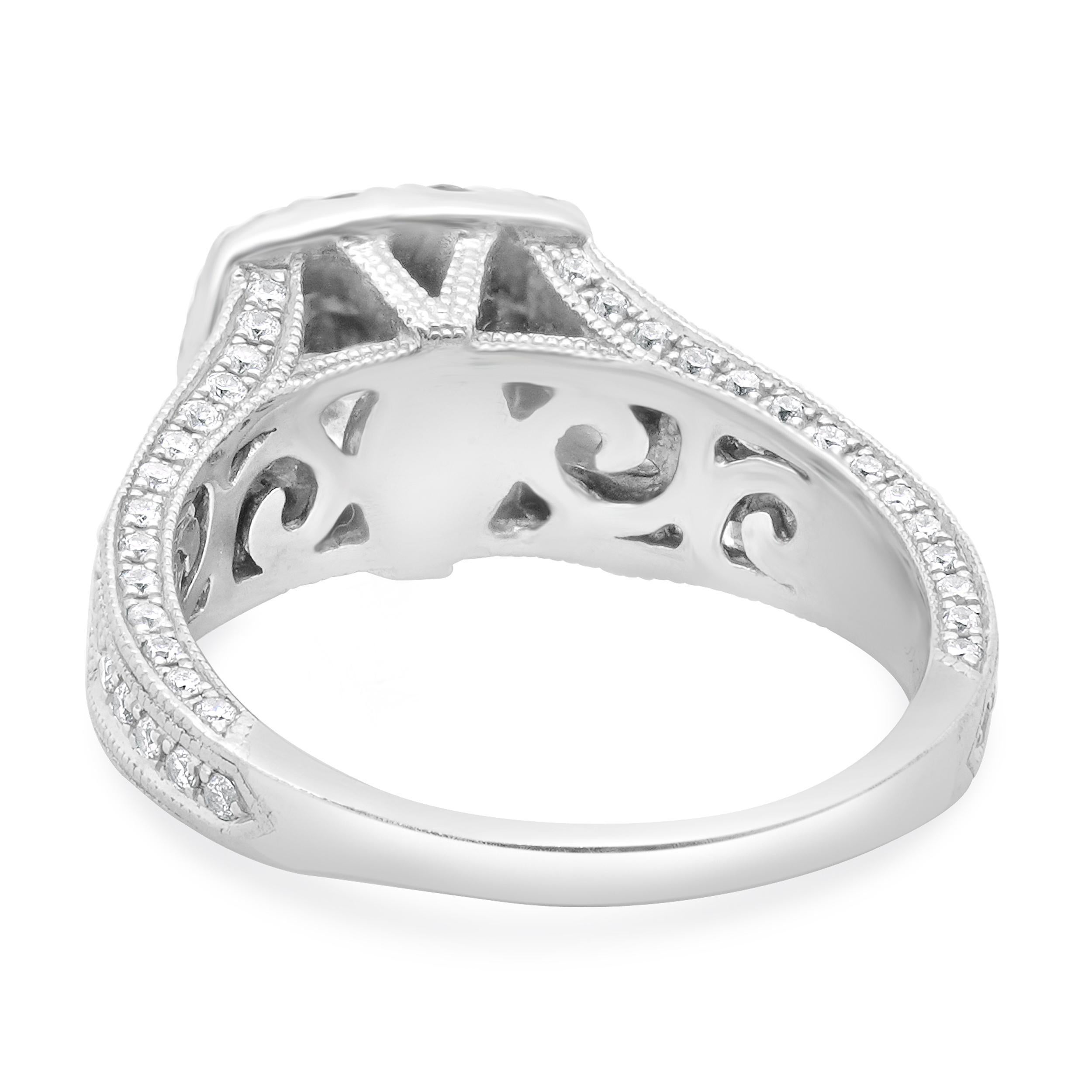 Neil Lane Verlobungsring aus 14 Karat Weißgold mit Diamanten im Kissenschliff im Zustand „Hervorragend“ im Angebot in Scottsdale, AZ