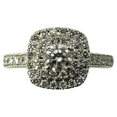 Vintage Neil Lane 14 Karat White Gold Diamond Engagement Ring