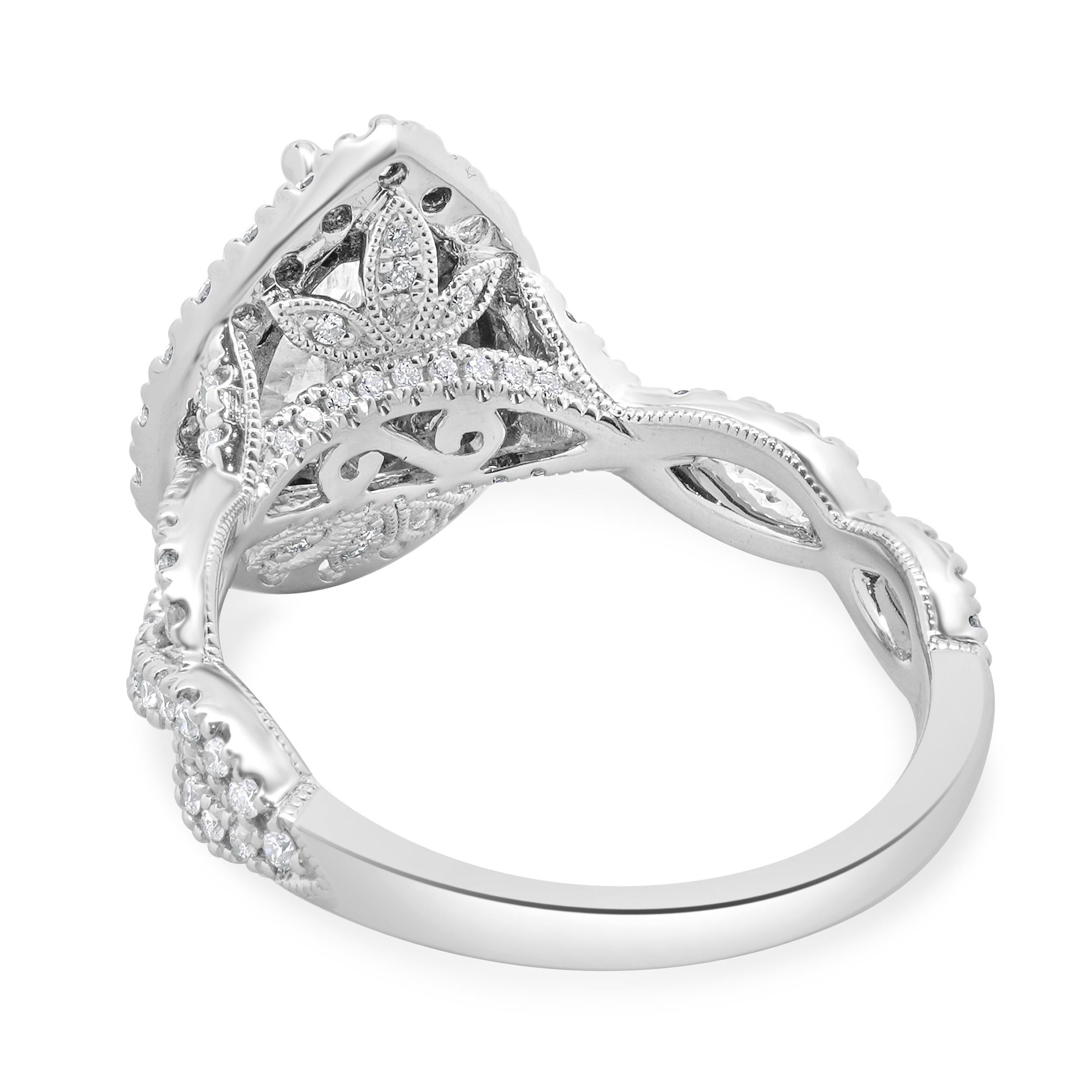 Neil Lane 14 Karat White Gold Pear Cut Diamond Engagement Ring In Excellent Condition For Sale In Scottsdale, AZ