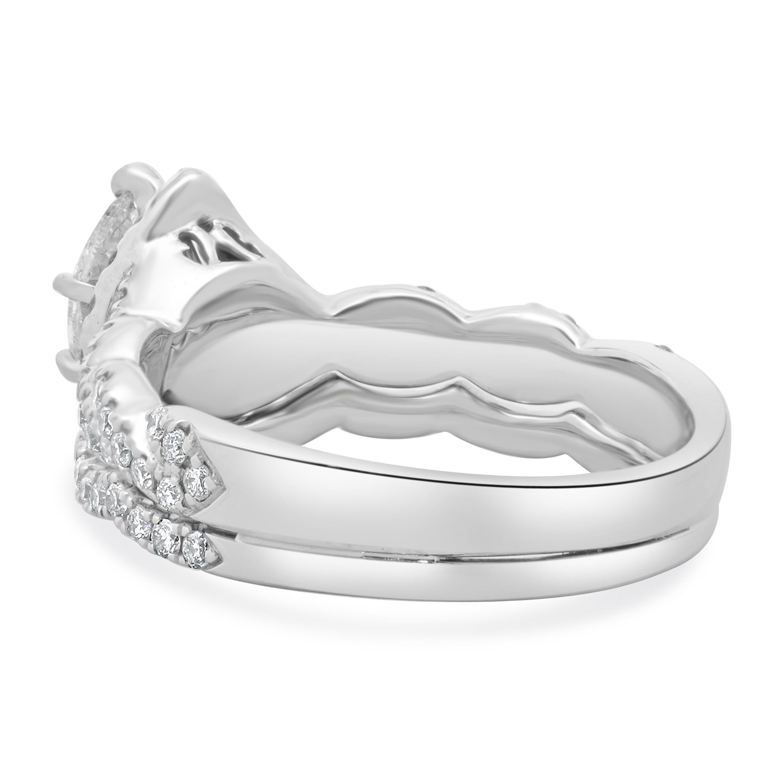 Neil Lane 14 Karat White Gold Pear Cut Diamond Engagement Ring In Excellent Condition For Sale In Scottsdale, AZ