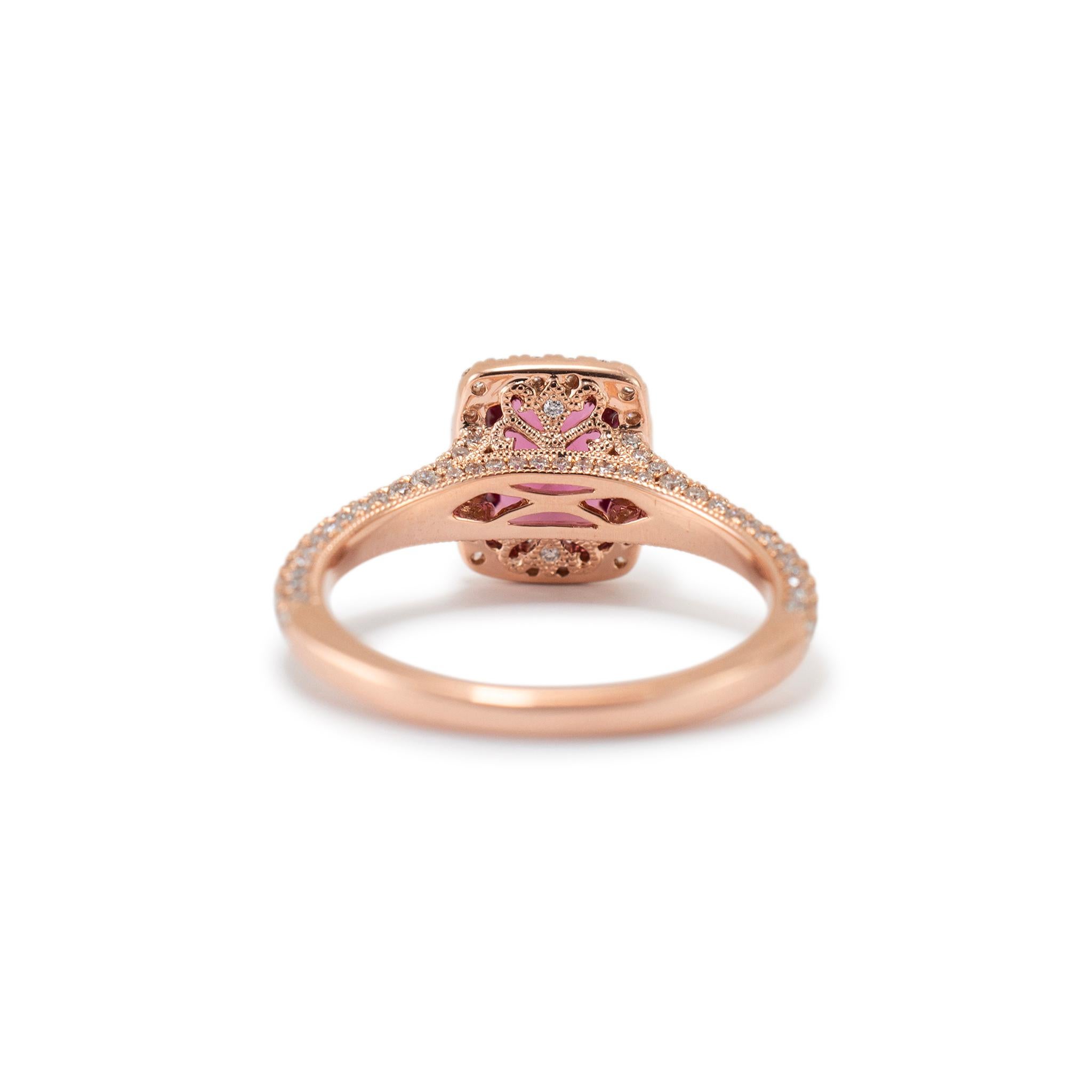 Neil Lane 14K Roségold Granat Halo akzentuierter Diamant-Cocktailring Damen