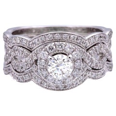 Used Neil Lane 14K White Gold 1.02ct TW Round Diamond Engagement Ring