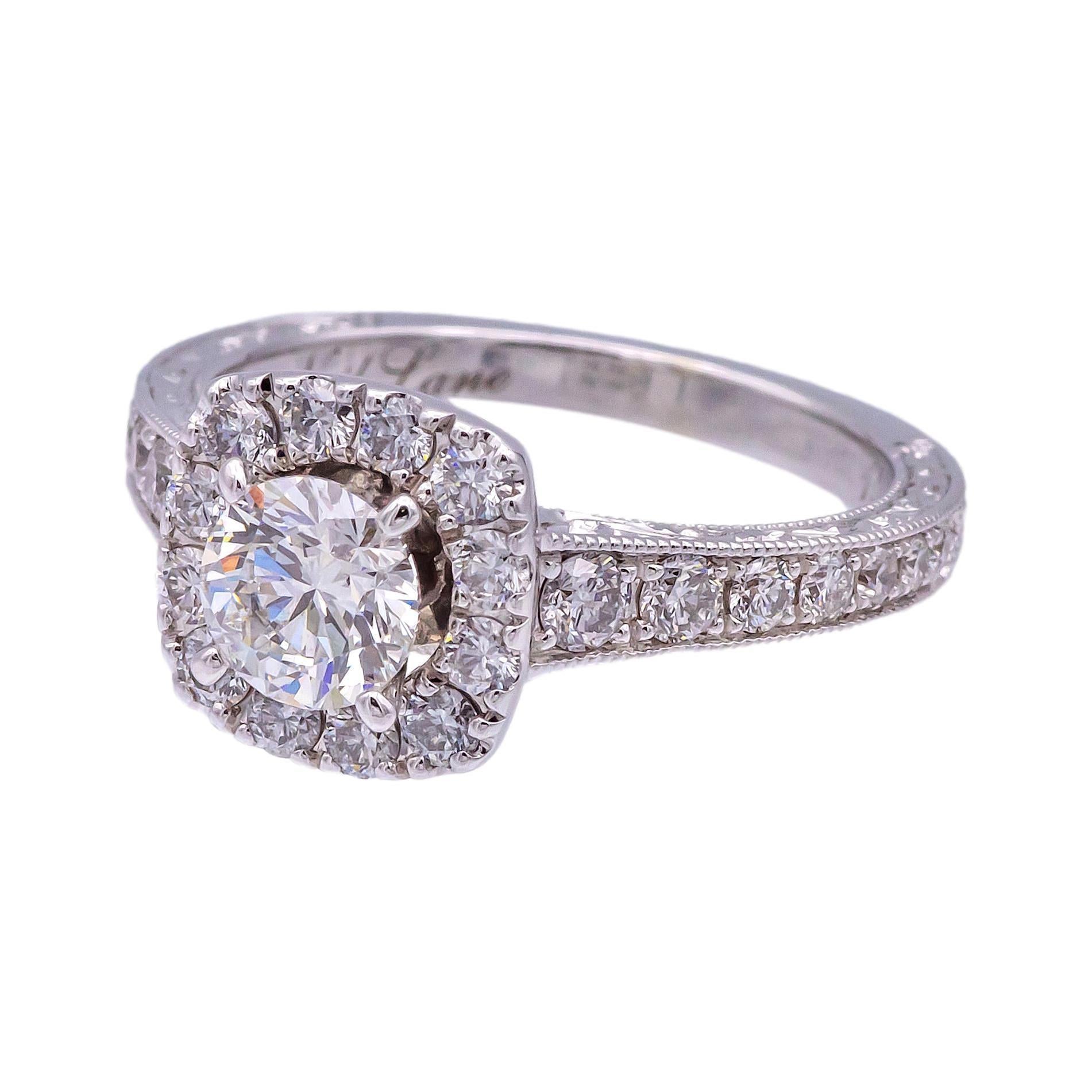 neil lane bridal diamond ring 1-1/6 cts tw 14k white gold