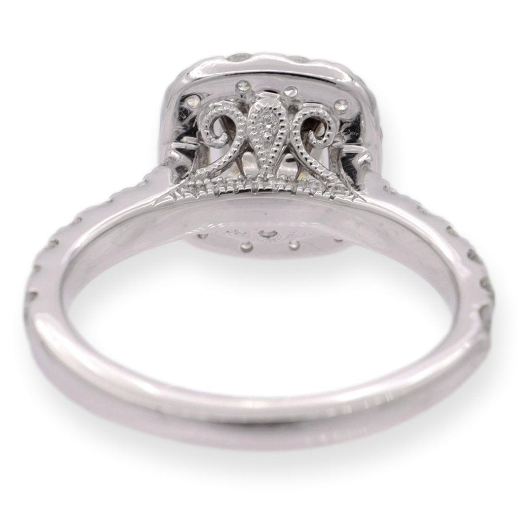 Women's Neil Lane 14K White Gold Cluster 2.13 ct. TW Round Diamond Engagement Ring For Sale
