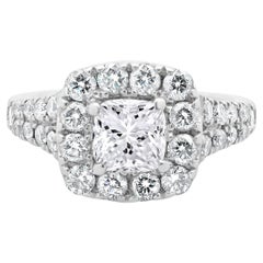 Neil Lane 14K White Gold Cushion Cut Diamond Engagement Ring
