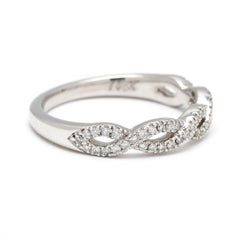 Neil Lane .25ctw Diamond Infinity Band Ring, 14k Weißgold, Ringgröße 6,5