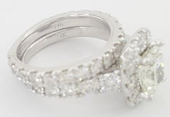 Neil Lane 3,00 CTW Diamant-Halo-Verlobungsring mit Strahlenschliff aus 14K