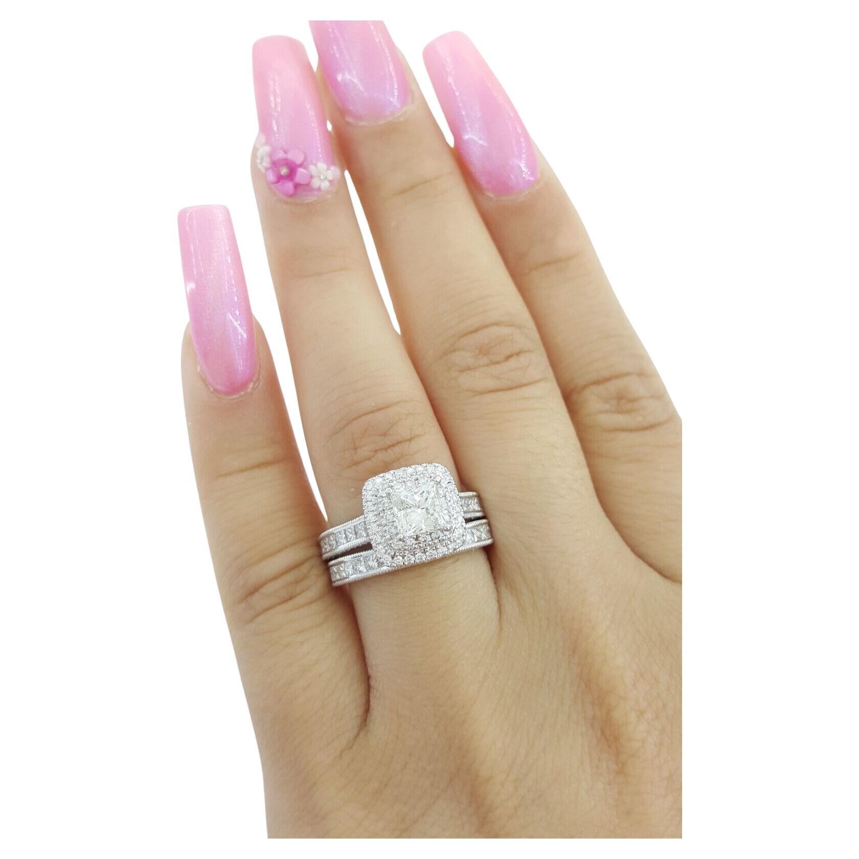 Neil Lane Braut Kollektion 2,5 Karat Gesamtgewicht Diamantring mit Prinzessinnenschliff (Zeitgenössisch) im Angebot