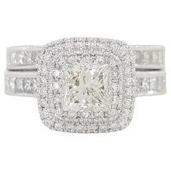 Neil Lane Bridal Collection 2.5 ct Total Weight Princess Cut Diamond Ring
