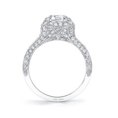Neil Lane Couture Cushion Cut Diamond, Platinum Ring