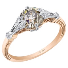 Neil Lane Couture Design Fancy Color Old Mine Brilliant-Cut Diamond Gold Ring