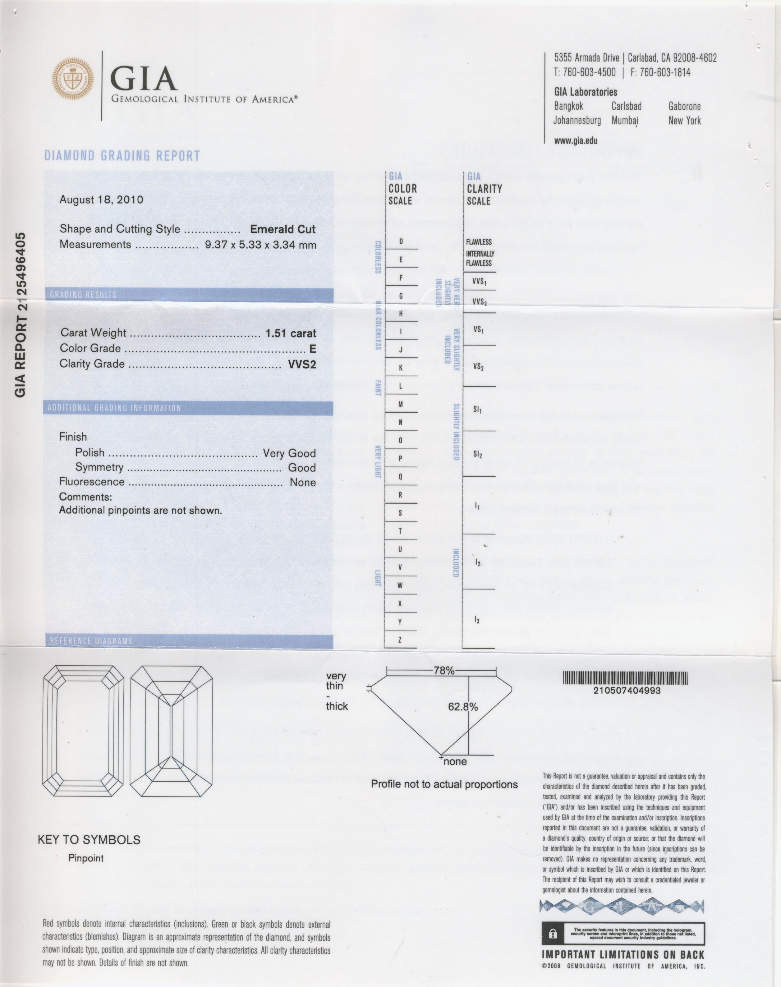 Neil Lane Couture Smaragd-Schliff Diamant:: Platin Ring (Smaragdschliff)