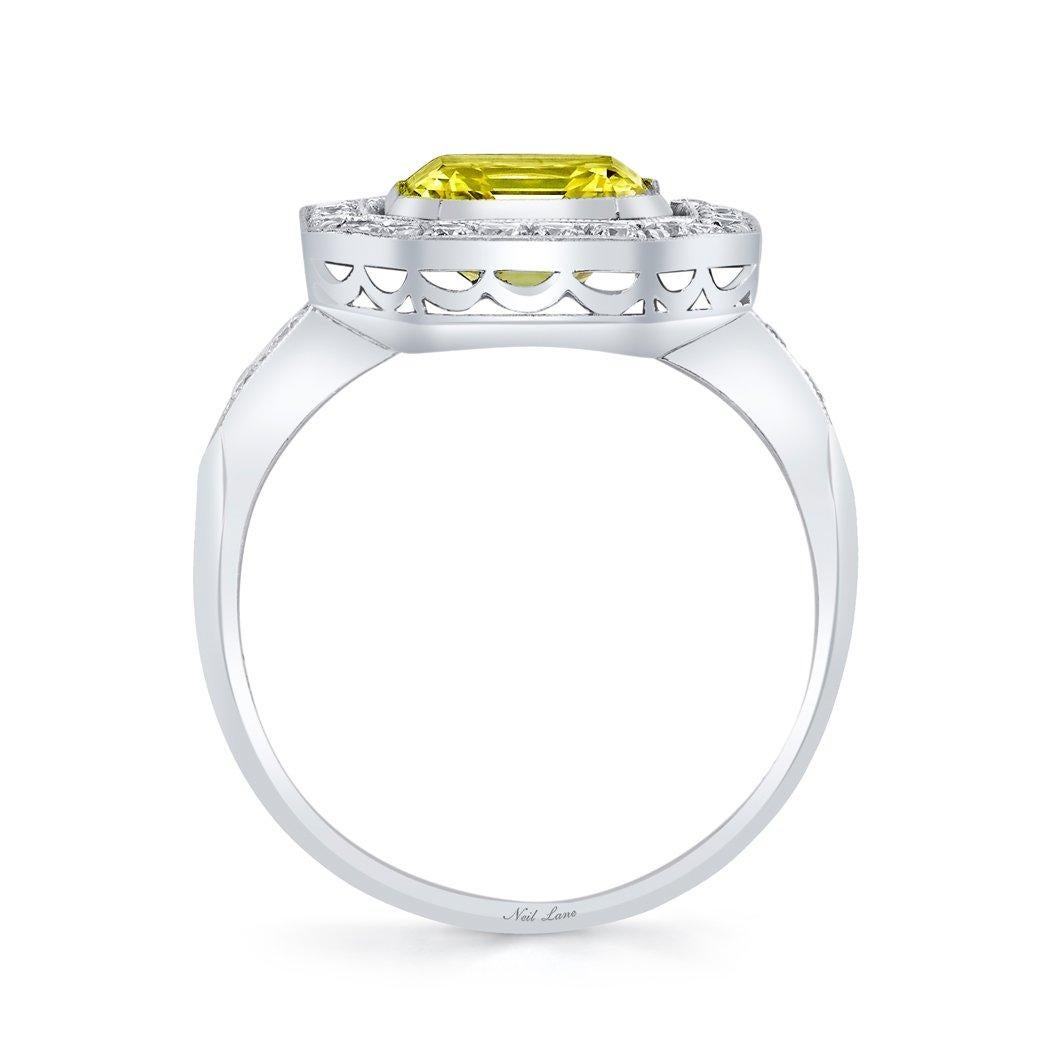 neil lane emerald cut engagement ring
