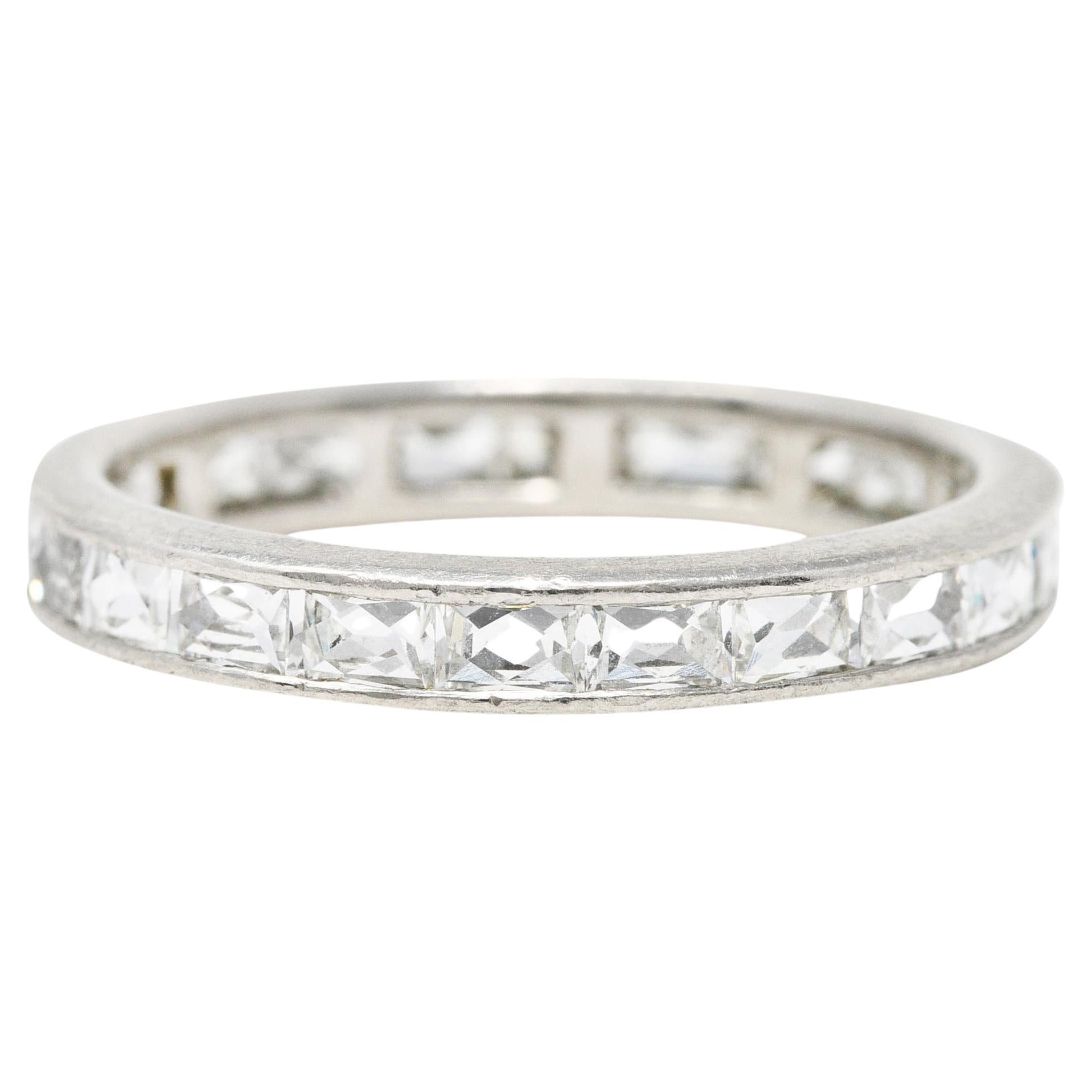Neil Lane Couture French Cut 2.05 Carats Diamond Eternity Channel Band Ring