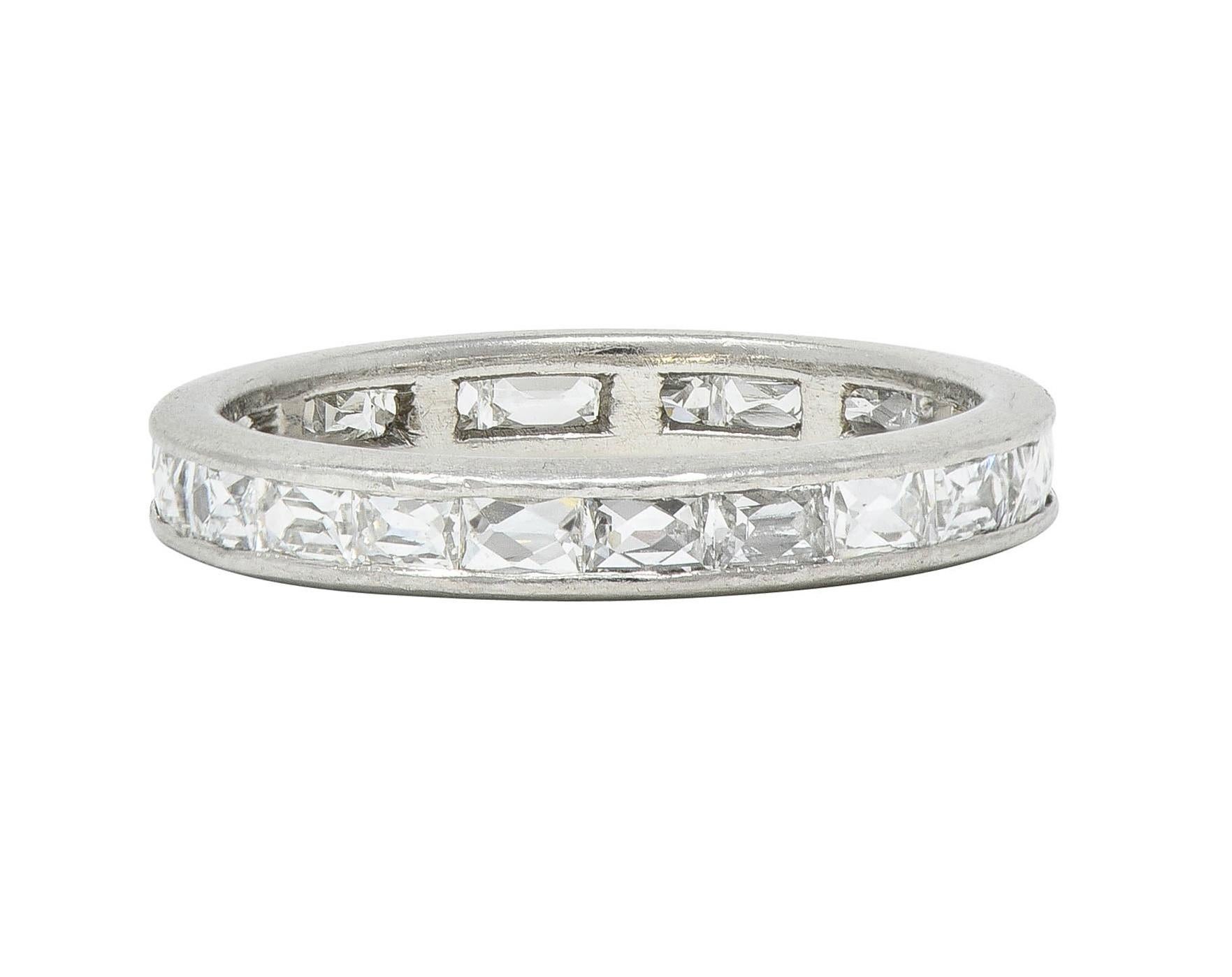 Neil Lane Couture French Cut 2.05 CTW Diamond Eternity Channel Band Ring For Sale 1