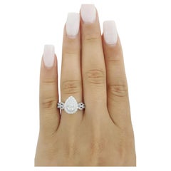 Neil Lane Cushion Cut Diamond Double Halo Ring