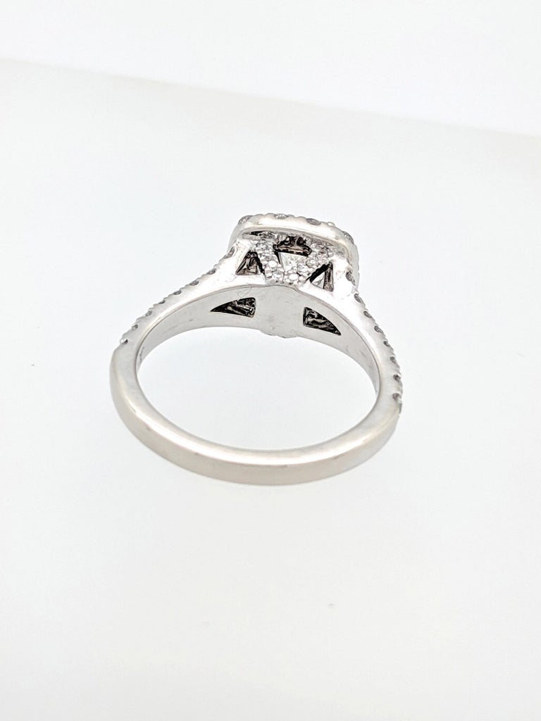 Neil Lane Cushion Halo Engagement Ring 2-1/6ct tw Diamonds Set in 14K White Gold at 1stdibs