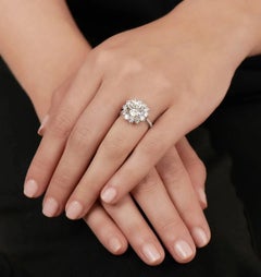 Neil Lane Couture Design Round-Cut Diamond, Platinum Engagement Ring