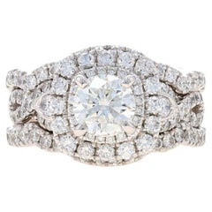Neil Lane Diamond All-In-One Halo Engagement Wedding Ring White Gold 14k 2.80ctw