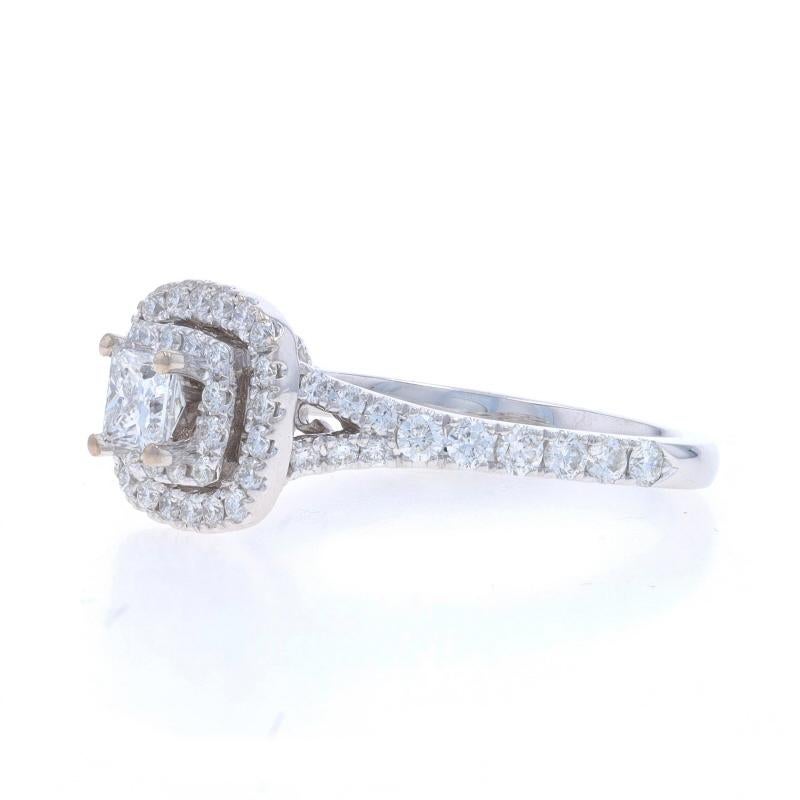 Neil Lane Diamant-Verlobungsring mit doppeltem Halo - Weißgold 14k Prinzessin 1,00ctw im Zustand „Hervorragend“ im Angebot in Greensboro, NC