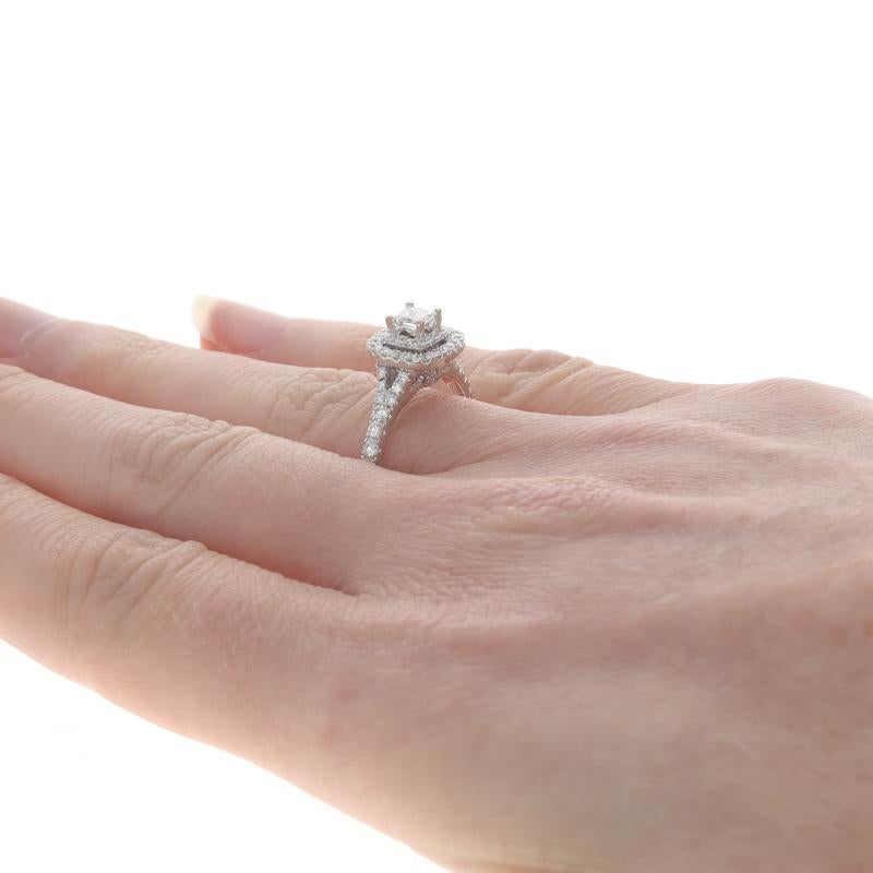 Neil Lane Diamant-Verlobungsring mit doppeltem Halo - Weißgold 14k Prinzessin 1,00ctw Damen im Angebot