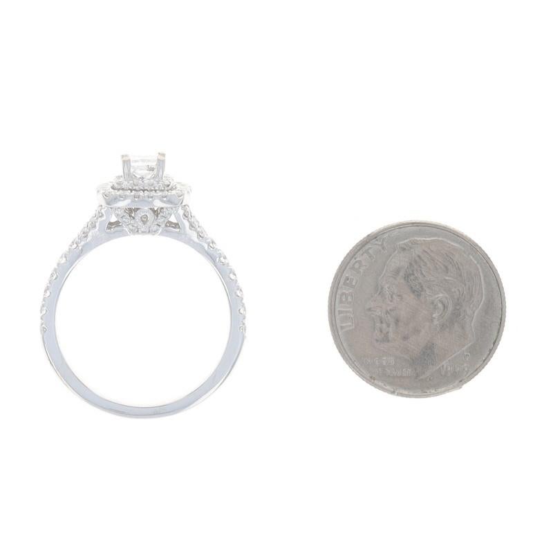 Neil Lane Diamant-Verlobungsring mit doppeltem Halo - Weißgold 14k Prinzessin 1,00ctw im Angebot 1